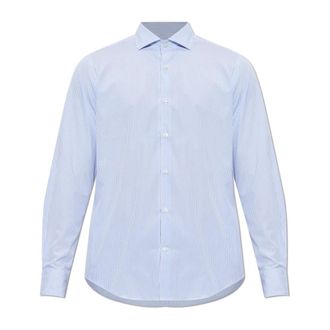 Paul & Shark Gestreepte Overhemd - Heren - Zakelijke Overhemden - Blauw - 2XL - Katoen - Overhemden