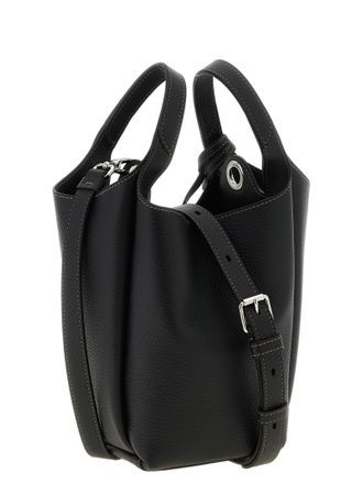 Tod's Womens T Timeless Bucket Bag Black Calfskin Leather