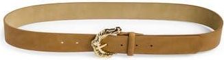Steve Madden Textured Buckle Faux Leather Belt in Latte at Nordstrom Rack, Size X-Large