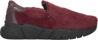 Moschino Instap Sneakers met Faux Fur - Dames - Sneakers - Rood - 39 EU - Leer - Schoenen