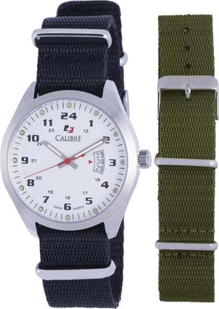 Calibre Trooper White Dial Black Canvas Mens Watch SC-4T1-04-001SC