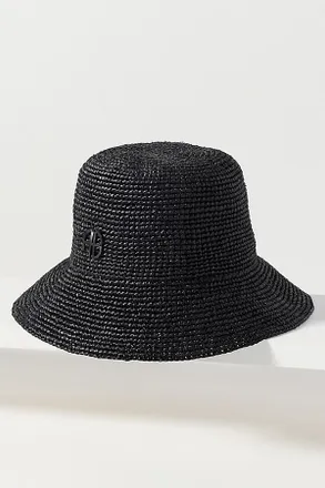 Anine Bing Cabana Raffia Bucket Hat