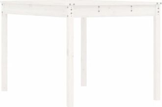 vidaXL Mesa de jardín madera maciza pino blanco 121x82,5x76 cm Vidaxl