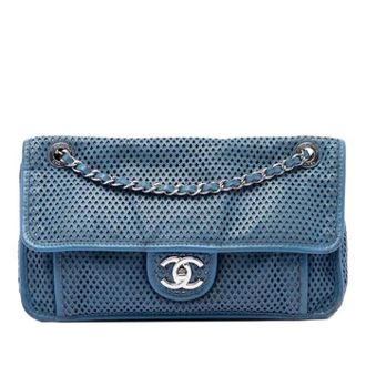Chanel Pre-owned Up In The Air Flap bag - Dames - Pre-owned - Blauw - Maat: ONE Size Leer