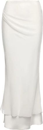 V:PM ATELIER Sammy draped double-layer maxi skirt - women - Polyester - 36 - White