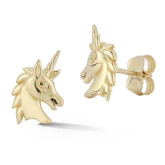 Ember Fine Jewelry 14K Gold Unicorn Studs