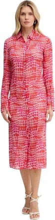 Patrizia Pepe Shirt Dress - Dames - Shirt Kleedjes - Rood - M - Polyester - Kleedjes