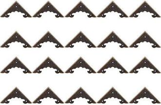 OEM 20 Protectores De Esquina De Madera Para Joyeros, Cubiertas Decorativas De Borde De Bronce De 40x40x4 Mm