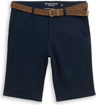 Tom Tailor Chino Shorts - Heren - Korte broeken - Blauw - Maat: W31 Katoen