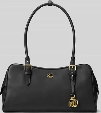 Lauren Ralph Lauren Henkeltasche aus echtem Rindsleder in Black, Gr&ouml;&szlig;e 1