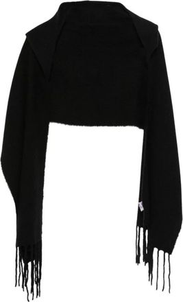 Destin Wol en kasjmier vilten sjaal - Dames - Wintersjaals - Zwart - ONE Size - Wol - Accessoires