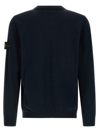 Stone Island Organic Cotton Crew Neck Sweater - Black
