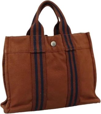 Herm&egrave;s Pre-owned Tote Bags, female, Brown, Size: ONE SIZE Pre-owned Vintage Tote Bag