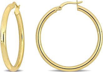 Mimi & Max 36x3mm Hoop Earrings in Yellow Plated Silver
