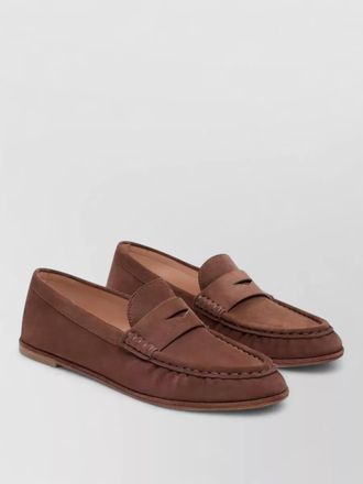 Stuart Weitzman loafers penny strap round toe leather sole