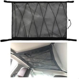 OEM Red Organizadora Para Maletero - Ideal Para Viajes Y Almacenamiento - Doble Cremallera - 70 X 50 Cm - Negra
