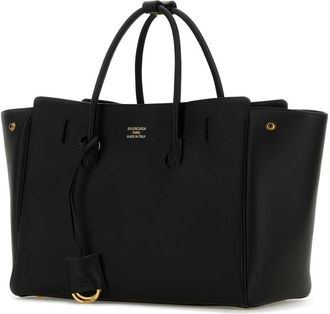 Balenciaga Womens Top Handle Bag Black Calf