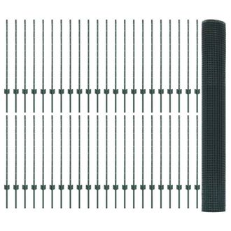 Berkfield Home Green Welded Wire Fence with 44 U Posts Green 1x100 m Steel