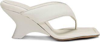 Gia Borghini Women Leather Thong Sandal In Ivory