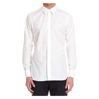 Lardini Eqc 1775100 Dress Shirt - Heren - Zakelijke Overhemden - Wit - 2XL - Katoen - Overhemden