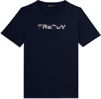 Freddy T-shirt Manica Corta con Logo FREDDY Olografico