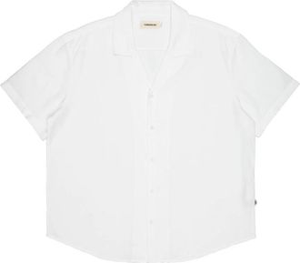 Thinking Mu Hennep Shirt - Heren - Korte mouwen Overhemden - Wit - L - Hennep - Overhemden