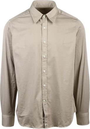 Sonrisa Classic Button-Down Beige Cotton Shirt
