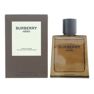Burberry Mens Hero Parfum Intense 100ml Refillable Spray for Him - Black - One Size
