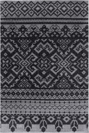 Safavieh Alfombra bohemio de polipropileno plata/negro, 122 x 183 cm