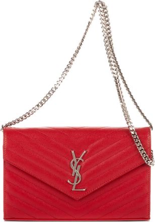 Saint Laurent Borsa a spalla trapuntata - Rosso