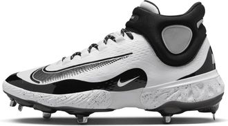 Nike Mens Alpha Huarache Elite 4 Mid Baseball Cleats in White | FD2744-107