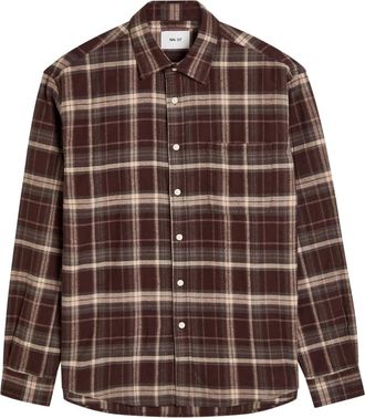 Nn.07 checked shirt - Brown