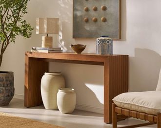 Castlery Sloane Console Table, 59.1, Walnut by Castlery - Brown Finish, Furniture Set