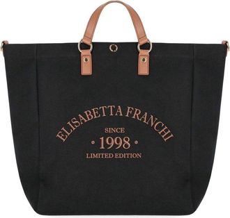 Elisabetta Franchi BORSA TOTE CON LOGO NERA ELISABETTA FRANCHI
