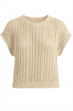 Dear John Denim Womens Tasha Short Sleeve Sweter Tee In Vintage Cream