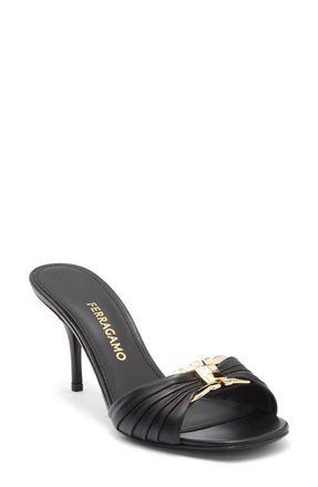 Ferragamo Witty Patent Leather Sandal in Nero Nero at Nordstrom, Size 7.5