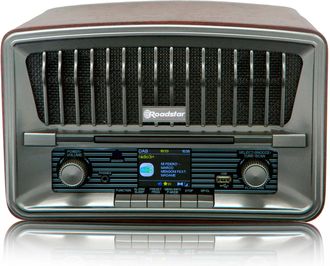Roadstar Hra-270cd-mp3cd+bt Radio Cd Port&aacute;til Vintage Digital Dab/dab+/fm Reproductor Cd-mp3 Bluetooth Usb, Mando Distancia Madera - Madera