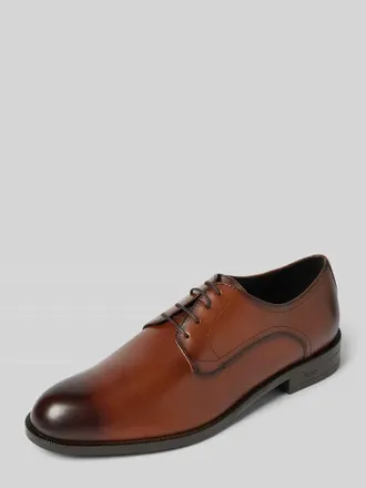 HUGO BOSS Schnürschuhe aus Leder Modell TAYIL in Cognac, Größe 40