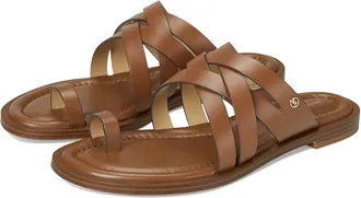 Michael Kors Nora Thong Sandal Womens Sandals Luggage : 9.5 M, Leather