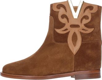 Via Roma 15 Suede Enkellaarzen - Dames - Cowboylaarzen - Bruin - 36 EU - Su&egrave;de - Schoenen