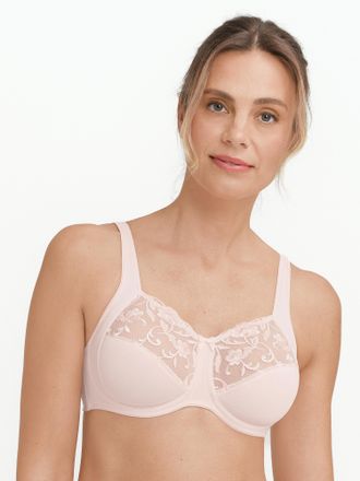 Felina B&uuml;gel-BH FELINA Moments, Damen, Gr. 11,5, Cup F, rosa (dutsy rose), Spitze, Obermaterial: 79% Polyamid, 15% Polyester, 6% Elasthan, gemustert, unifarb