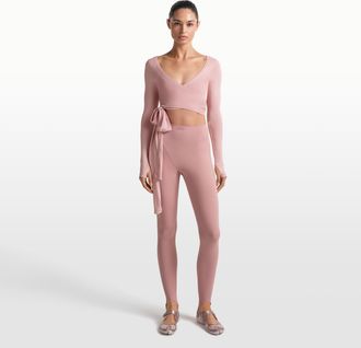 Nike Womens SKIMS Matte V-Panel Stirrup Leggings in Pink | PTLEG9696W-HIM