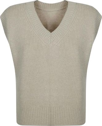 C.T. Plage Pullover met hoge hals en lange mouwen - Dames - Truien - Beige - Maat: S