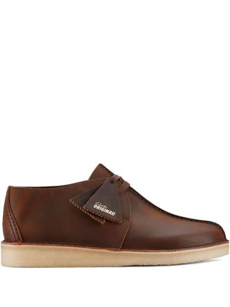 Clarks Stivali stringati in pelle - Marrone