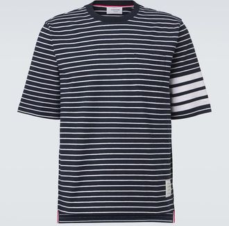 Thom Browne 4-Bar striped cotton T-shirt