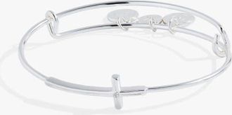 Alex and Ani Cross Inline Bangle in Silver at Nordstrom