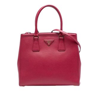 Prada Pre-owned Handbags, female, Red, Size: ONE SIZE Pre-owned Parabole Satchel