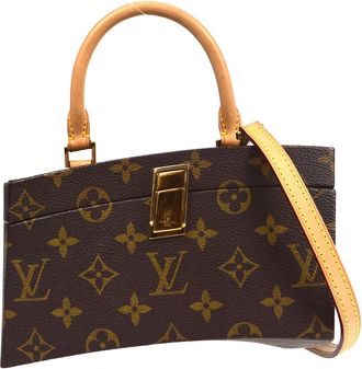 Louis Vuitton Frank Gehry Twisted Box Bag Monogram Canvas Brown Canvas Handbag (Pre-Owned)