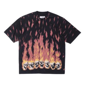 SUPREME x MM6 Maison Margiela Liquid Blue Oversized T-Shirt Black Red SUP-SS24-112