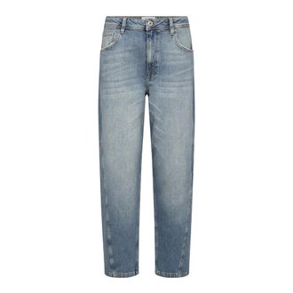 Mos Mosh Straight Jeans - Dames - Loose Fit Jeans - Blauw - W28 - Katoen - Jeans